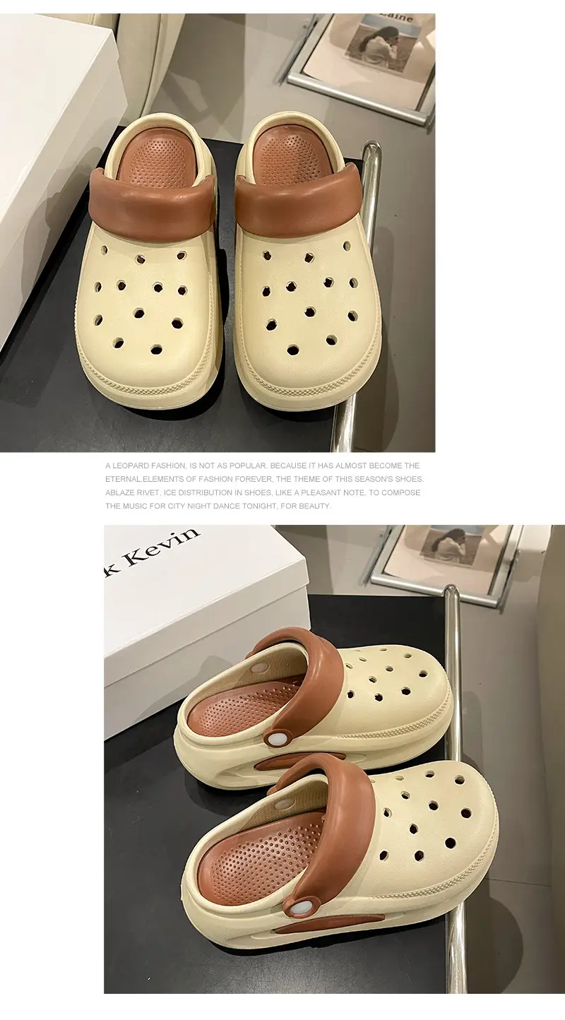 Women's New Croc Shoes Anti-Slip Thick Sole Slip-On — feature 16