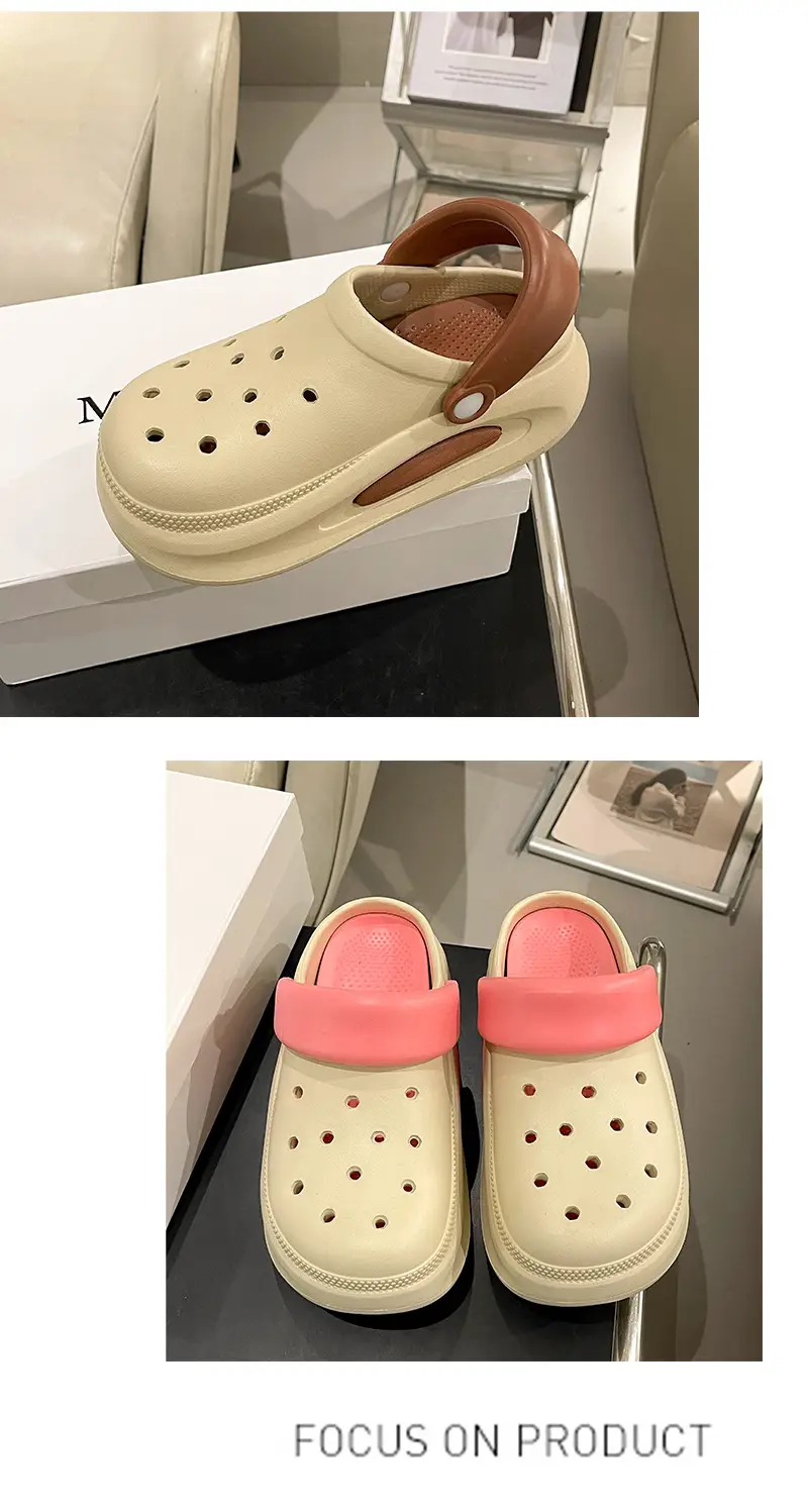 Women's New Croc Shoes Anti-Slip Thick Sole Slip-On — feature 17