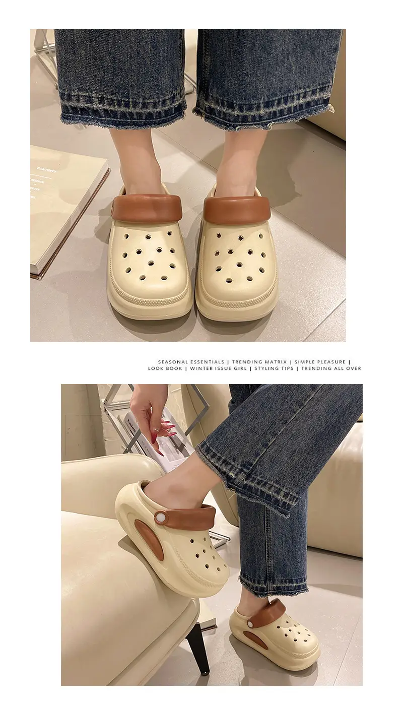 Women's New Croc Shoes Anti-Slip Thick Sole Slip-On — feature 7