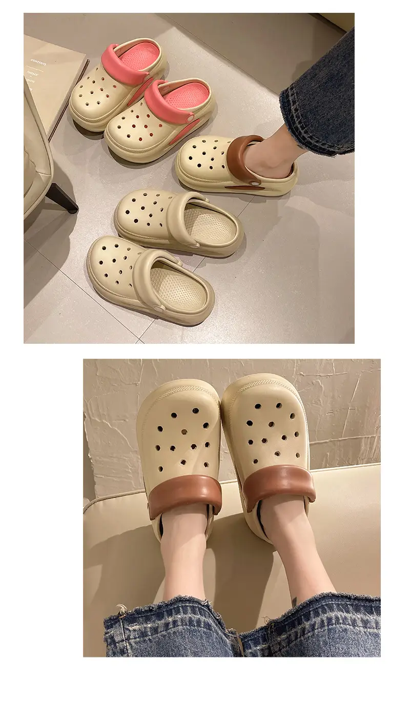Women's New Croc Shoes Anti-Slip Thick Sole Slip-On — feature 8