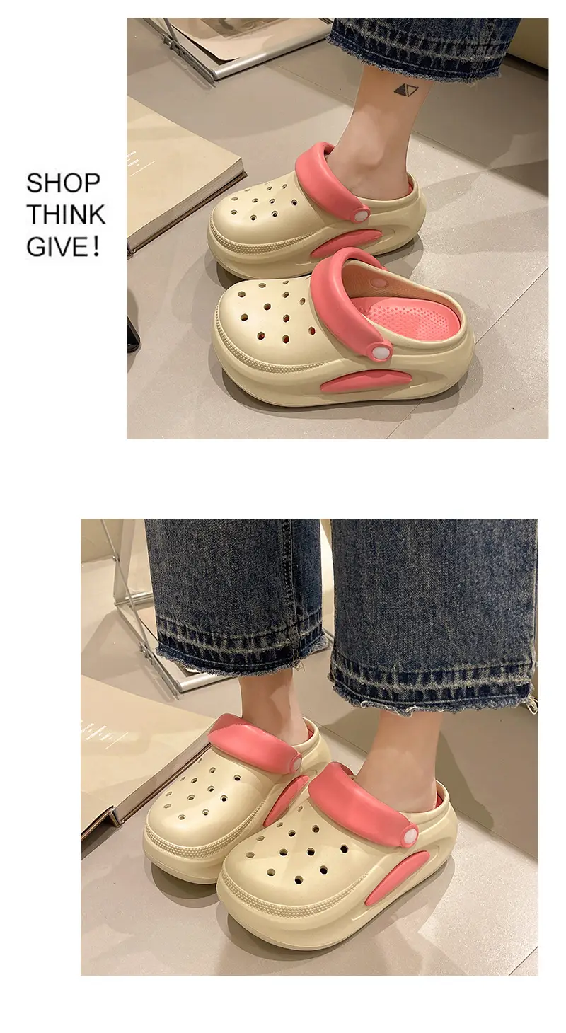 Women's New Croc Shoes Anti-Slip Thick Sole Slip-On — feature 9