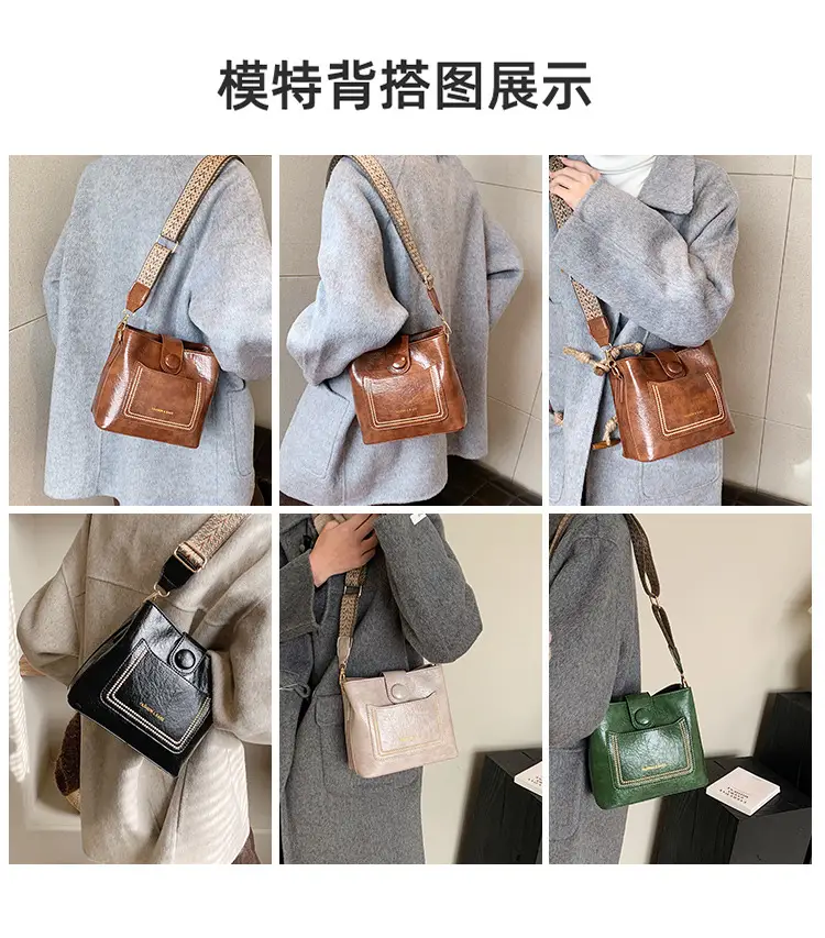 Green Retro Crossbody Bag for Women — feature 3