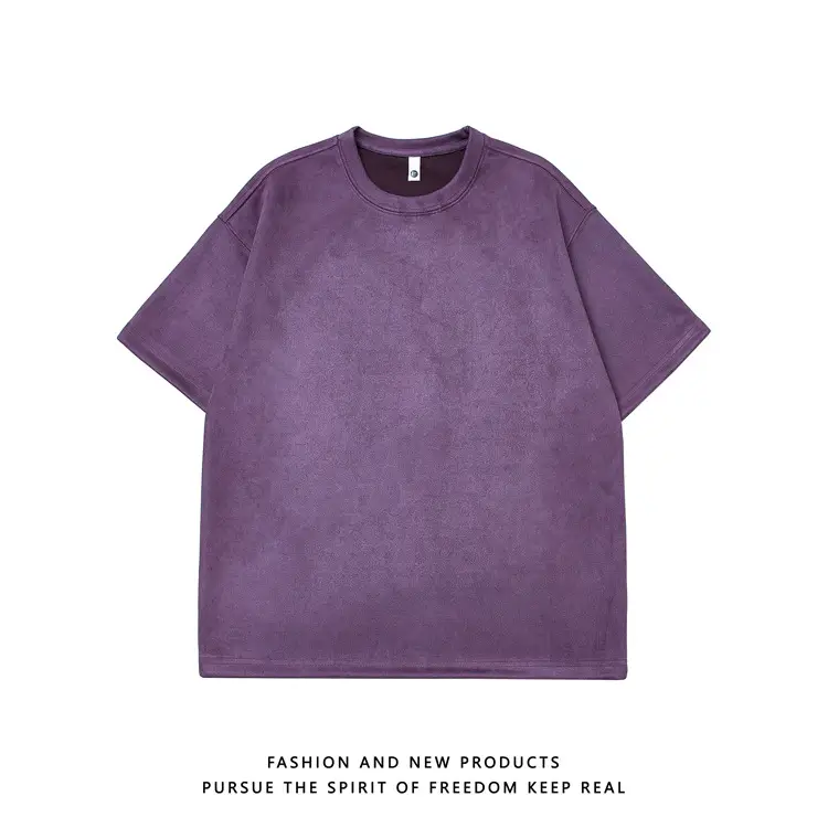 220g Suede T-Shirt White 2024 Summer — feature 12