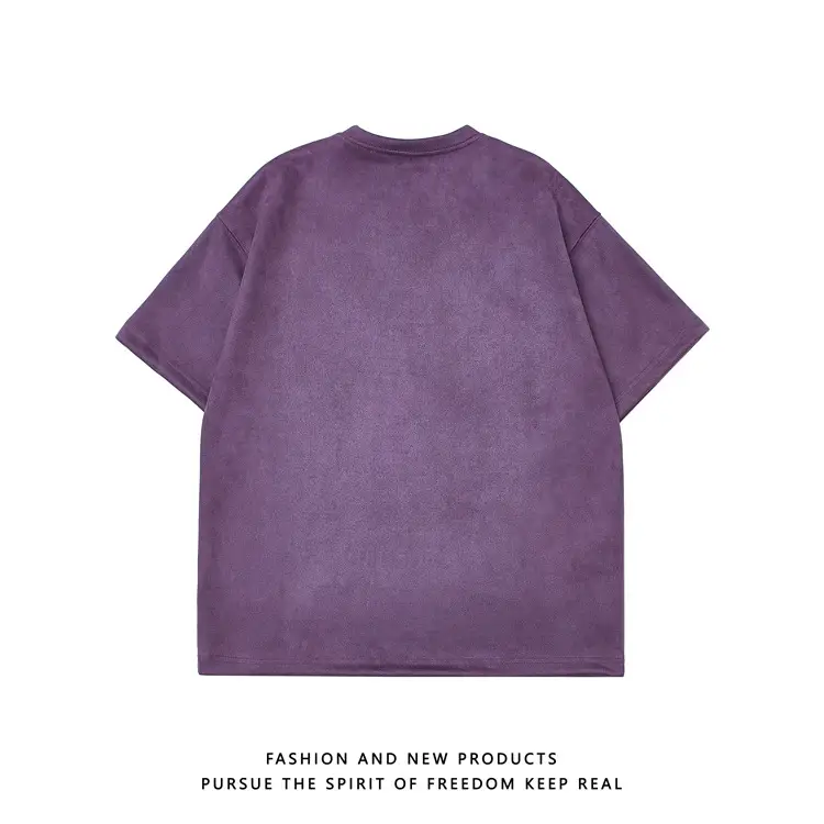 220g Suede T-Shirt White 2024 Summer — feature 13