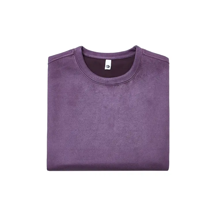 220g Suede T-Shirt White 2024 Summer — feature 14