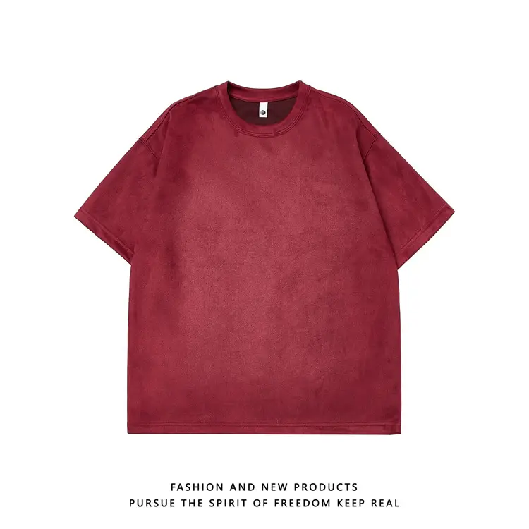 220g Suede T-Shirt White 2024 Summer — feature 15
