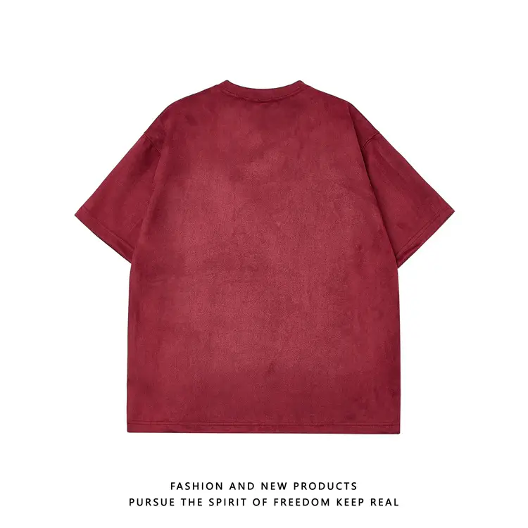 220g Suede T-Shirt White 2024 Summer — feature 16