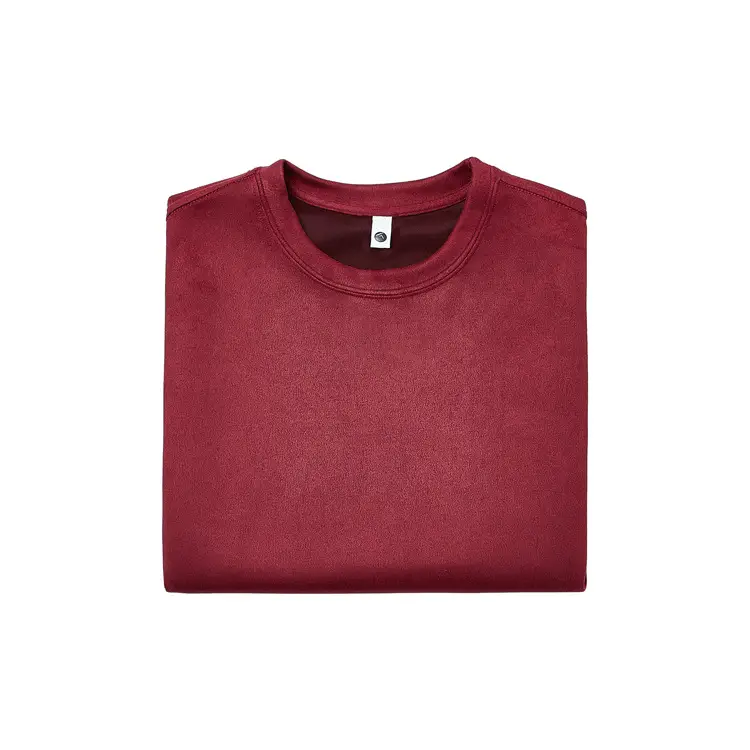 220g Suede T-Shirt White 2024 Summer — feature 17