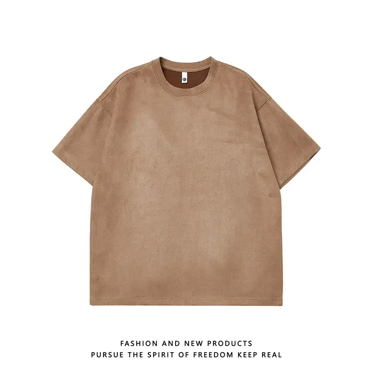 220g Suede T-Shirt White 2024 Summer — feature 18