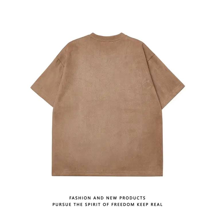 220g Suede T-Shirt White 2024 Summer — feature 19