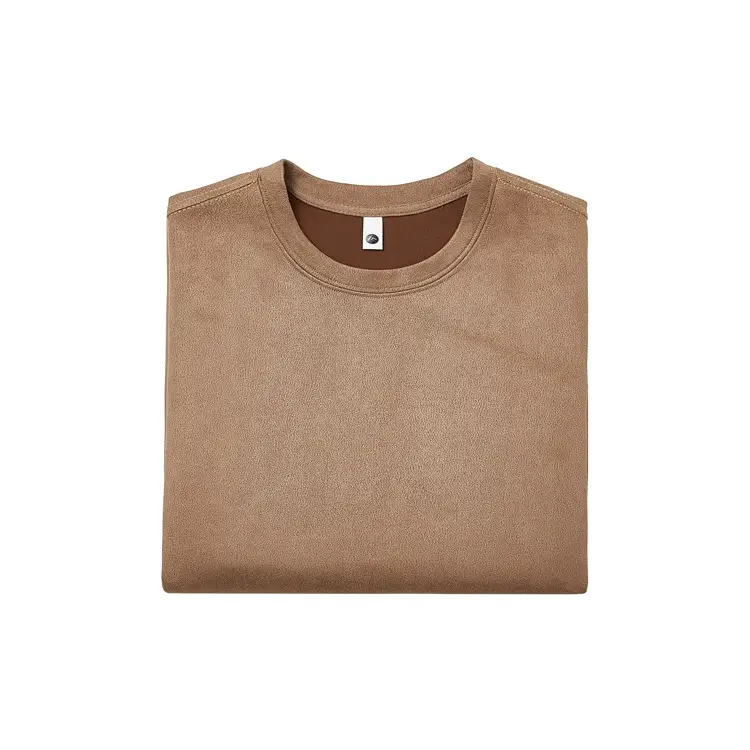 220g Suede T-Shirt White 2024 Summer — feature 20