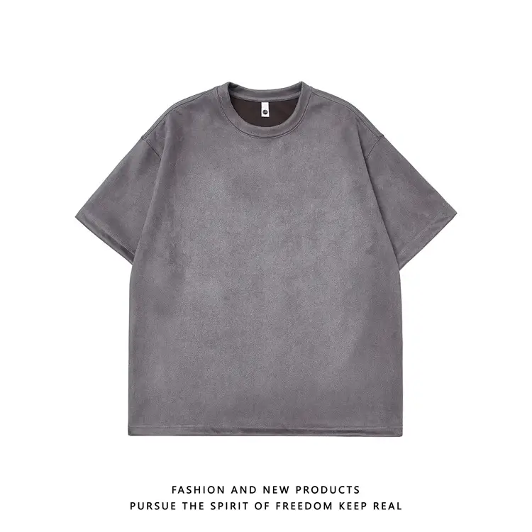 220g Suede T-Shirt White 2024 Summer — feature 21