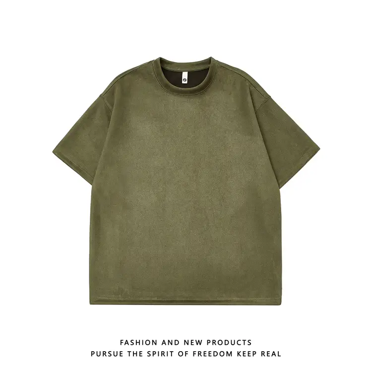 220g Suede T-Shirt White 2024 Summer — feature 24