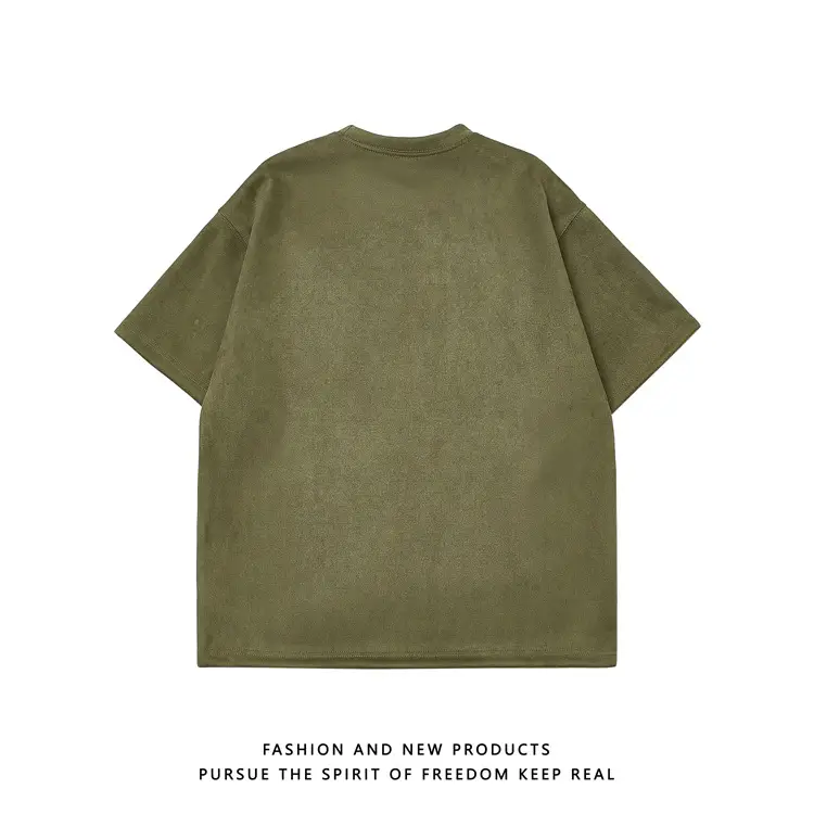 220g Suede T-Shirt White 2024 Summer — feature 25