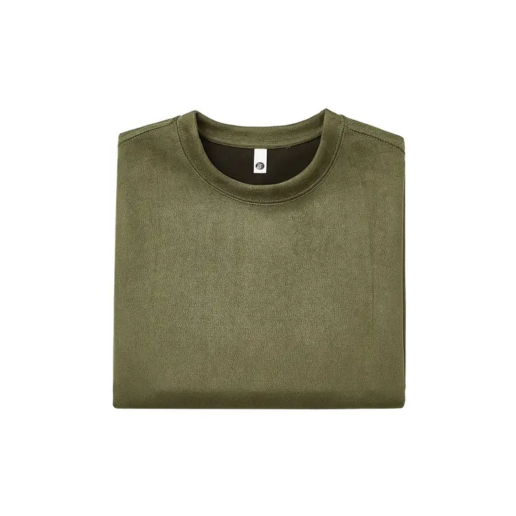 220g Suede T-Shirt White 2024 Summer — feature 26