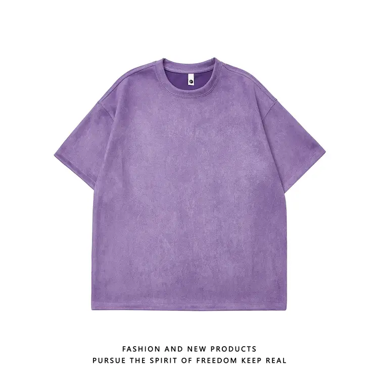 220g Suede T-Shirt White 2024 Summer — feature 27