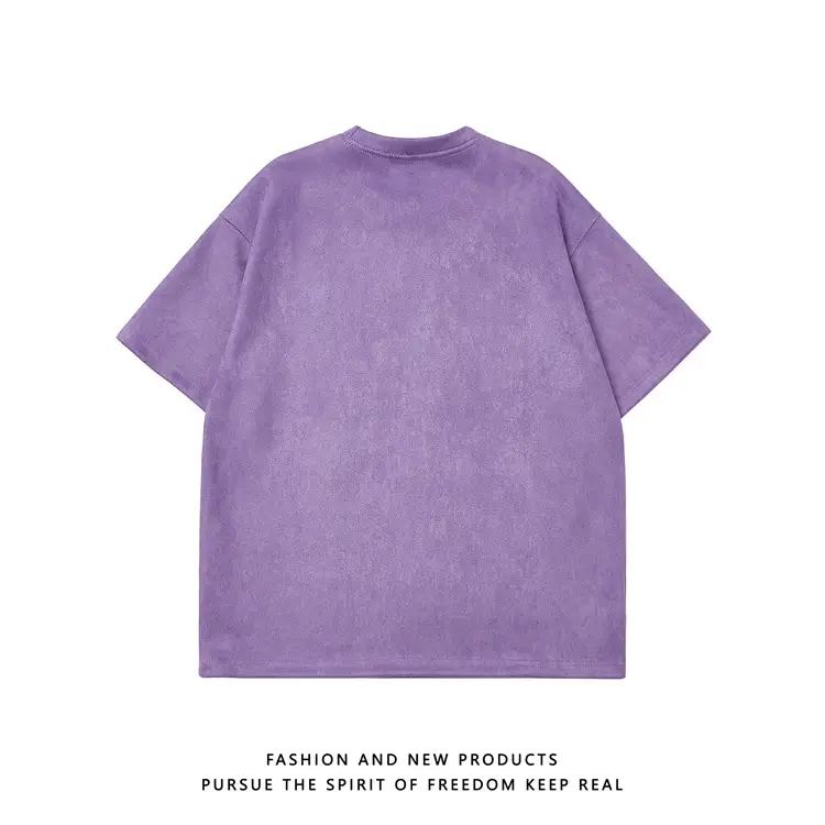 220g Suede T-Shirt White 2024 Summer — feature 28