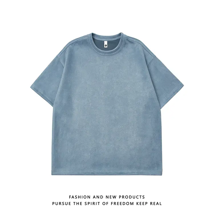 220g Suede T-Shirt White 2024 Summer — feature 29