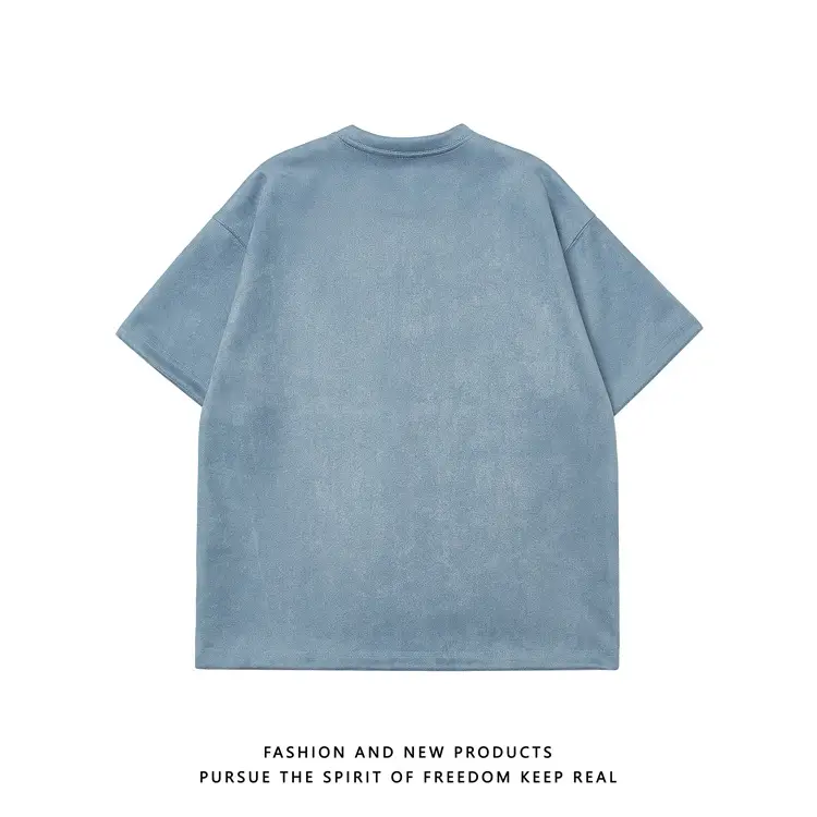 220g Suede T-Shirt White 2024 Summer — feature 30