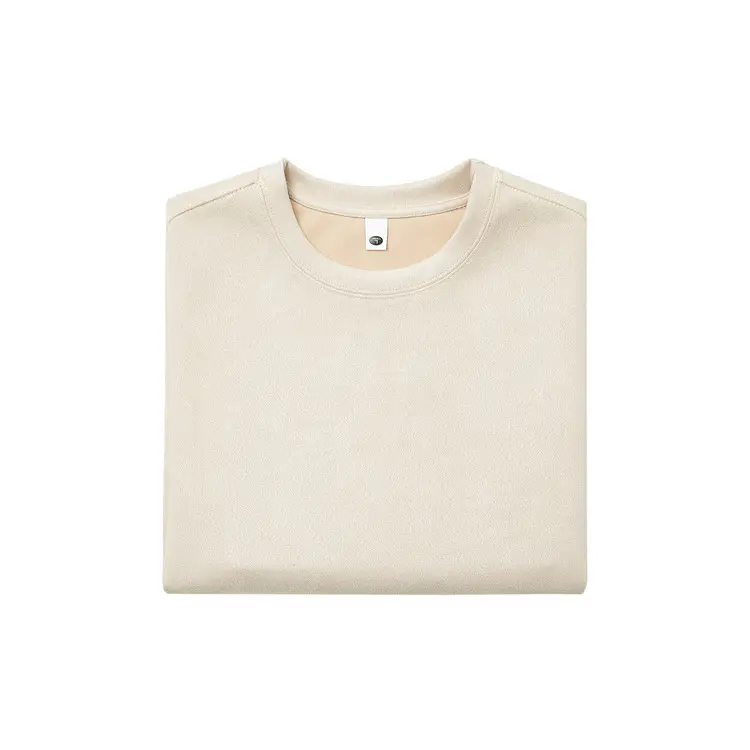 220g Suede T-Shirt White 2024 Summer — feature 37