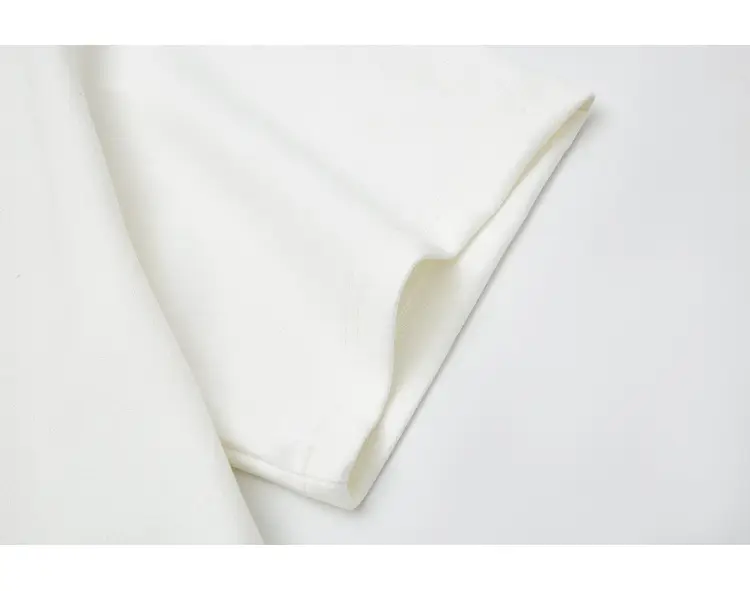 220g Suede T-Shirt White 2024 Summer — feature 45