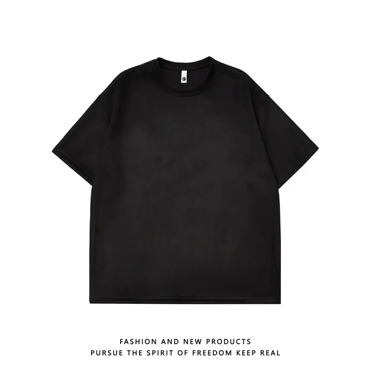 220g Suede T-Shirt White 2024 Summer — feature 9