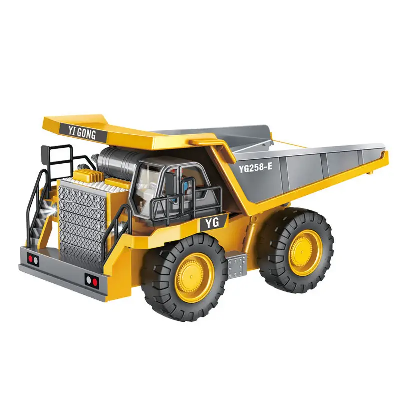 Cross-border 1:24 alloy engineering vehicle remote control dump truck dump truck simulation mining model boy children's toy