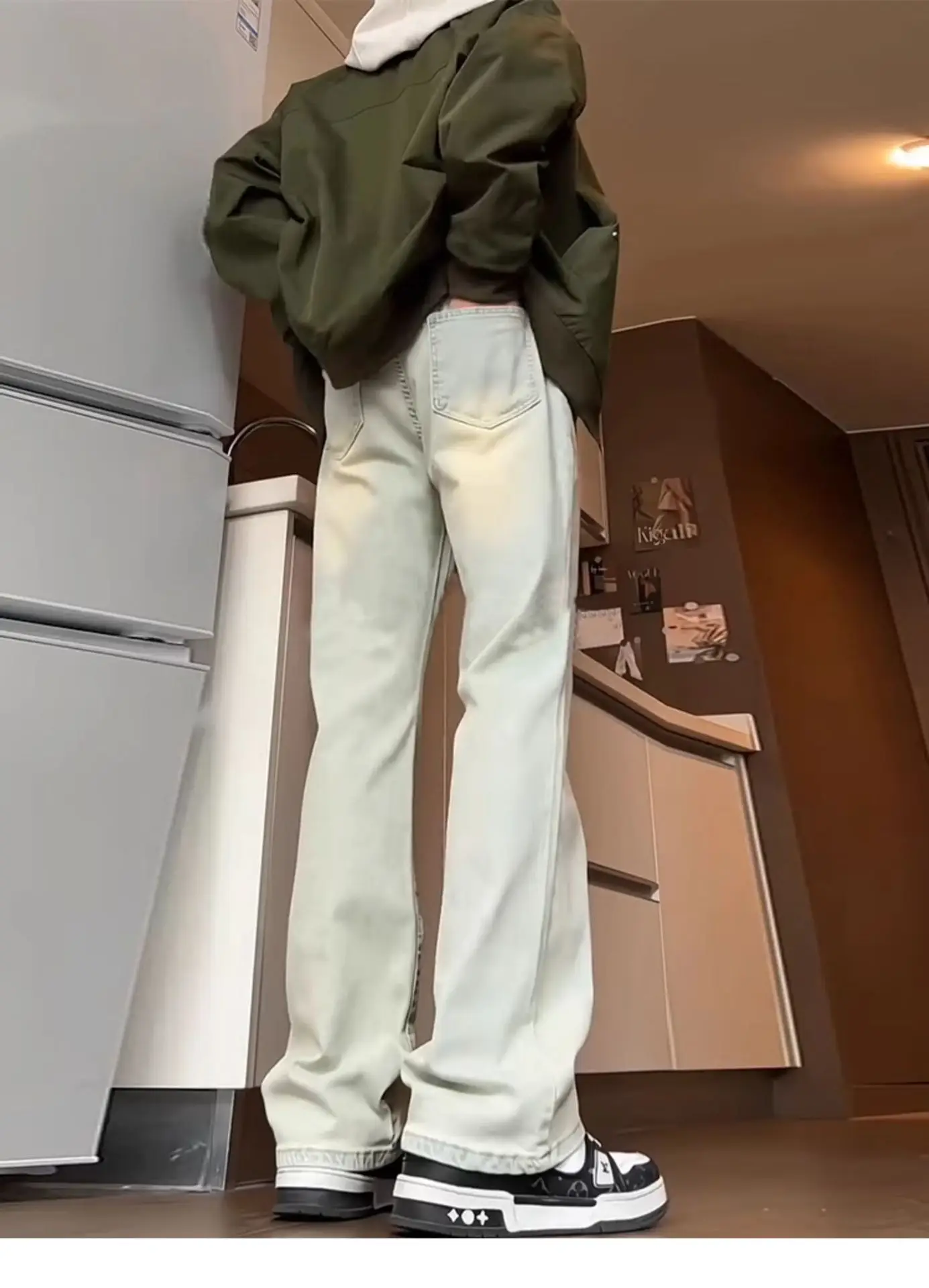 Men Grey Slim Fit Jeans Spring Autumn — feature 11