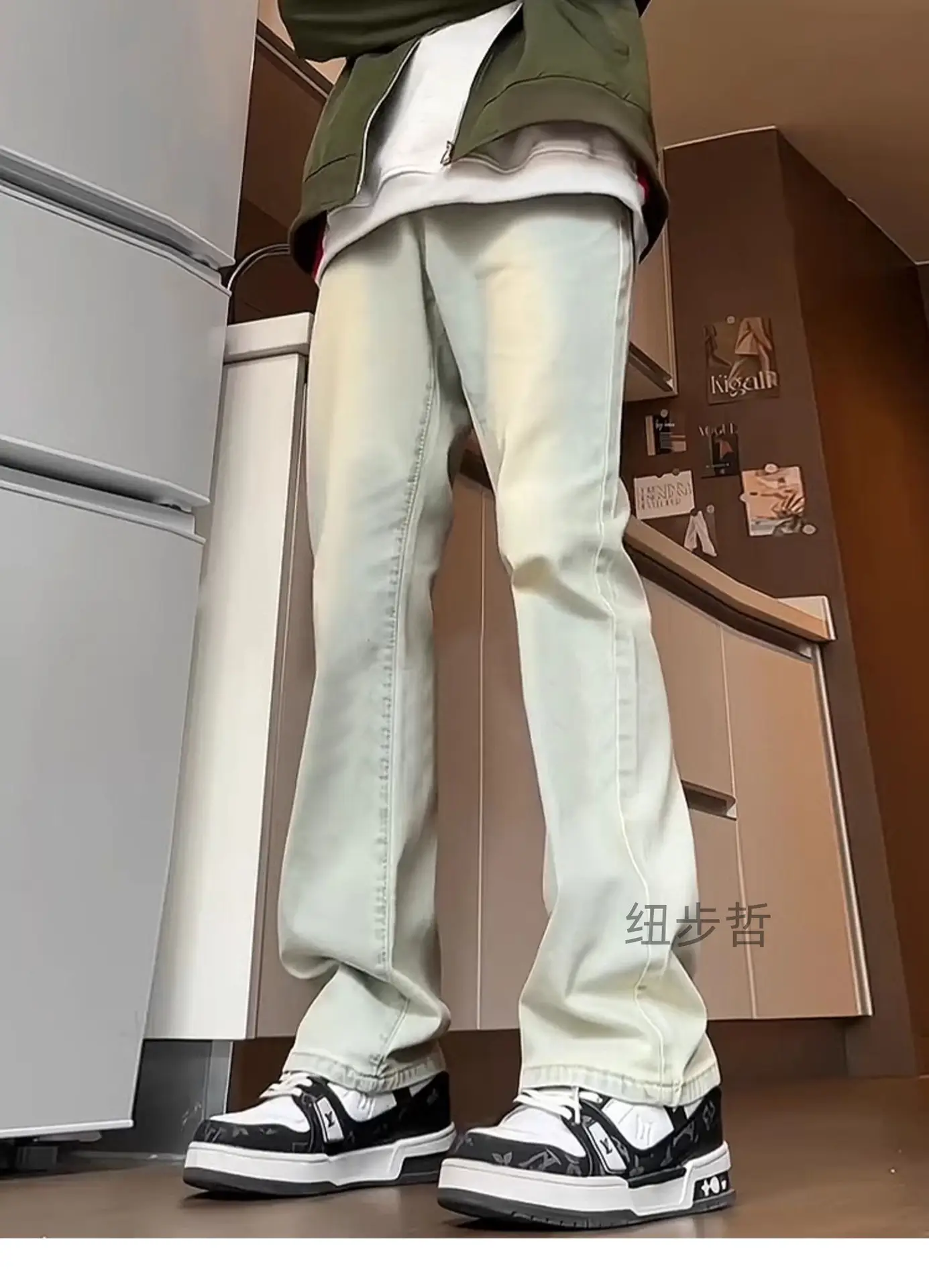 Men Grey Slim Fit Jeans Spring Autumn — feature 8