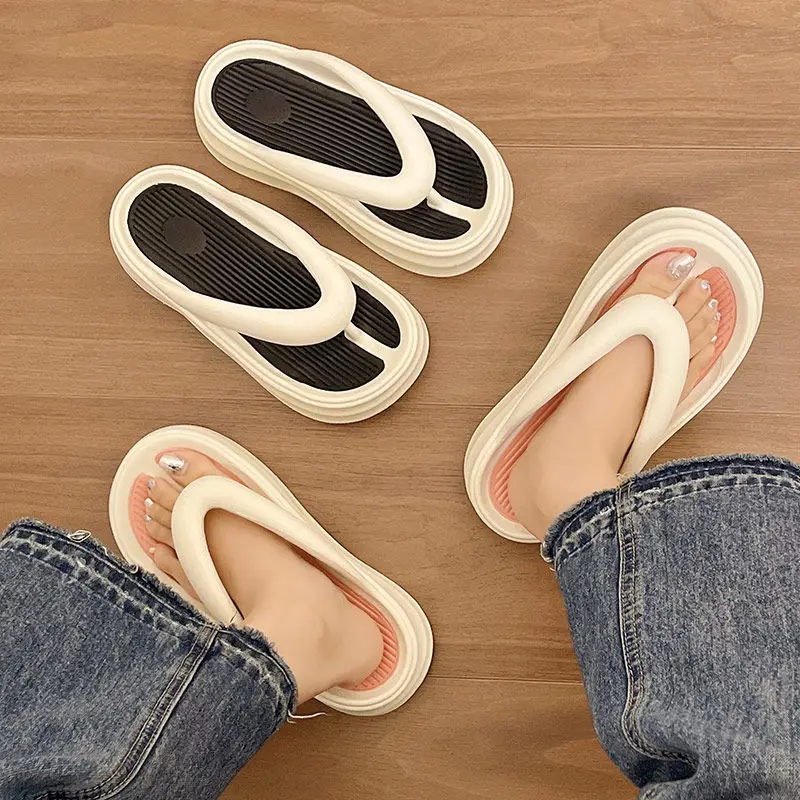 Flip-Flops women's summer thick-soled shit feeling Fashion Net red height increasing all-matching 2024 new outdoor seaside sandals - Image 11