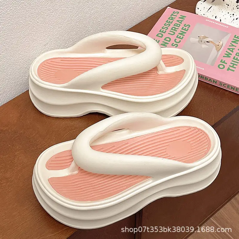 Flip-Flops women's summer thick-soled shit feeling Fashion Net red height increasing all-matching 2024 new outdoor seaside sandals - Image 4