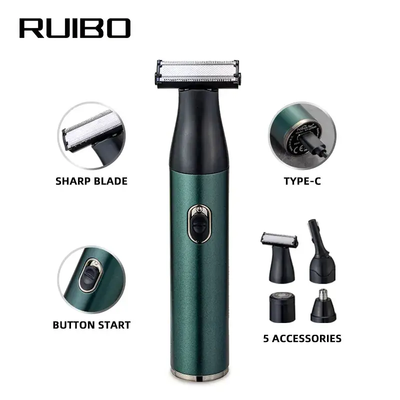 Four-Tool Women's Hair Trimmer Set Green