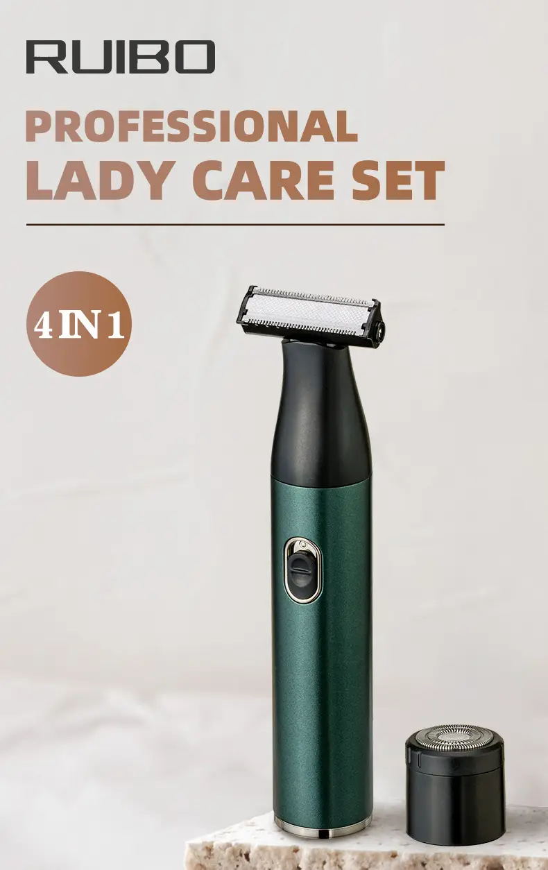 Four-Tool Women's Hair Trimmer Set Green — feature 2