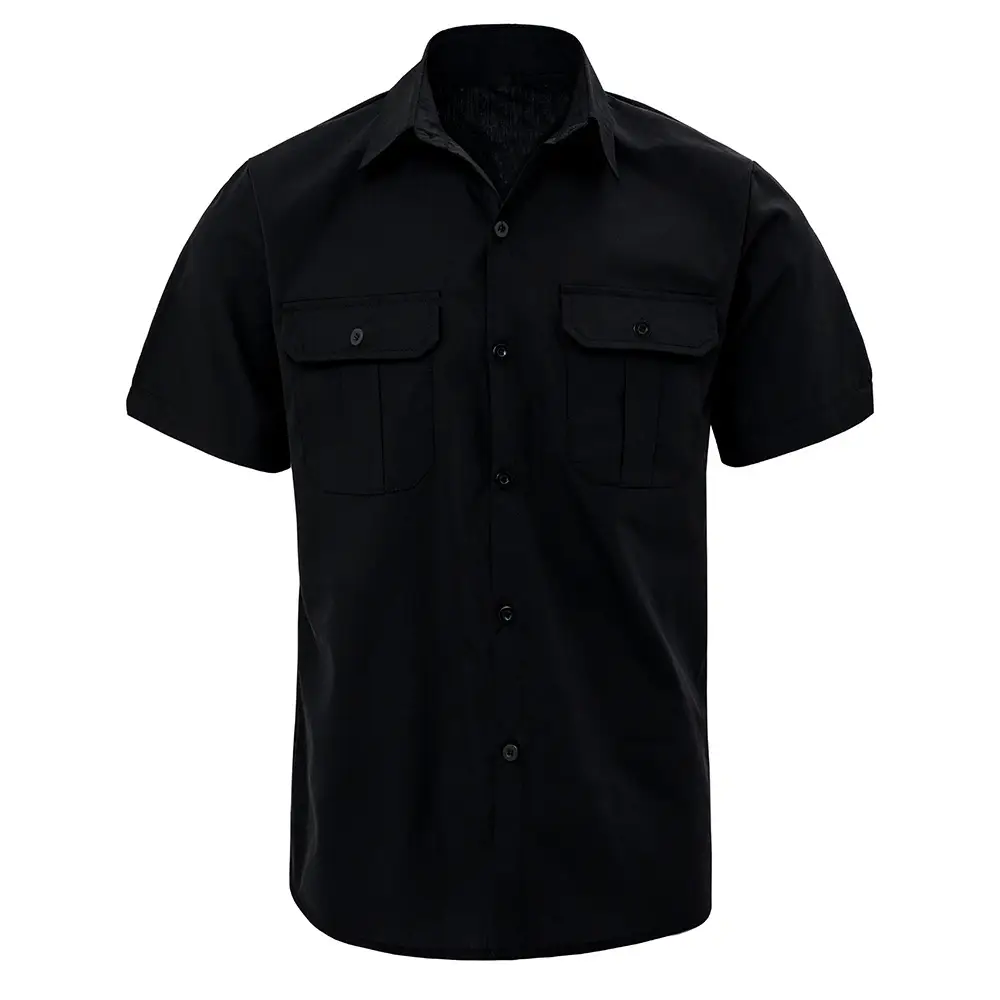 Men's Teal Buttoned Short-Sleeve Lapel Shirt - Image 3