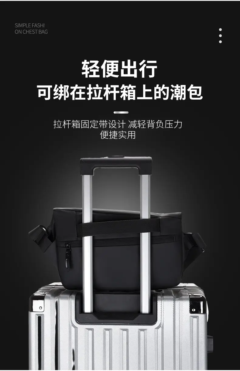 Men's Black Crossbody Shoulder Bag Casual Messenger — feature 14