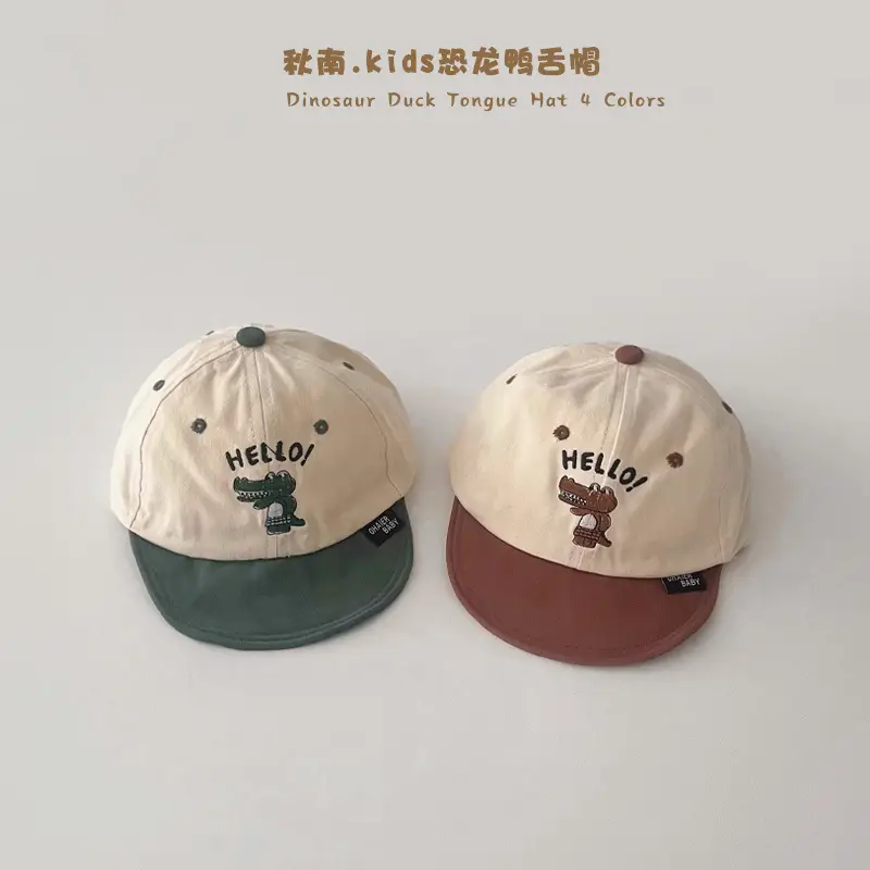 Hello Kitty Dinosaur Cap Beige Navy 2026 Spring Autumn - Image 2