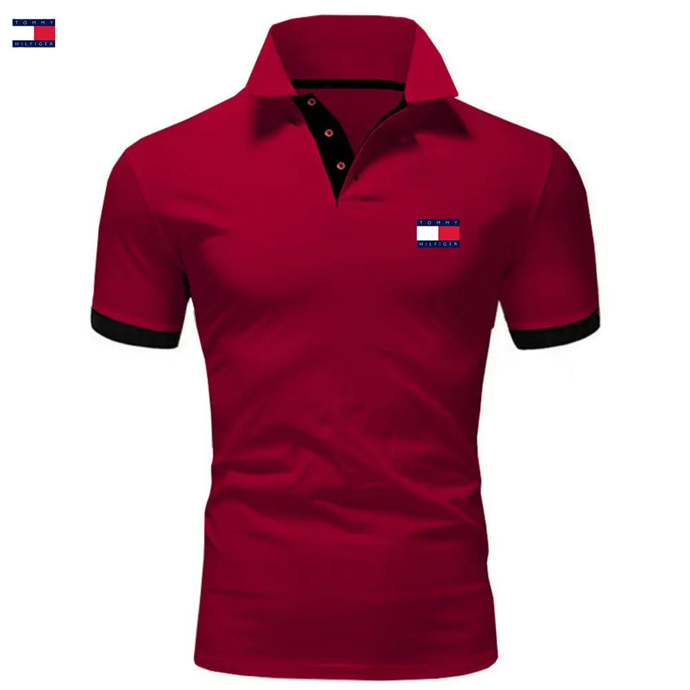 Men's Black Polo Shirt with Blue Trim & Logo - Image 11