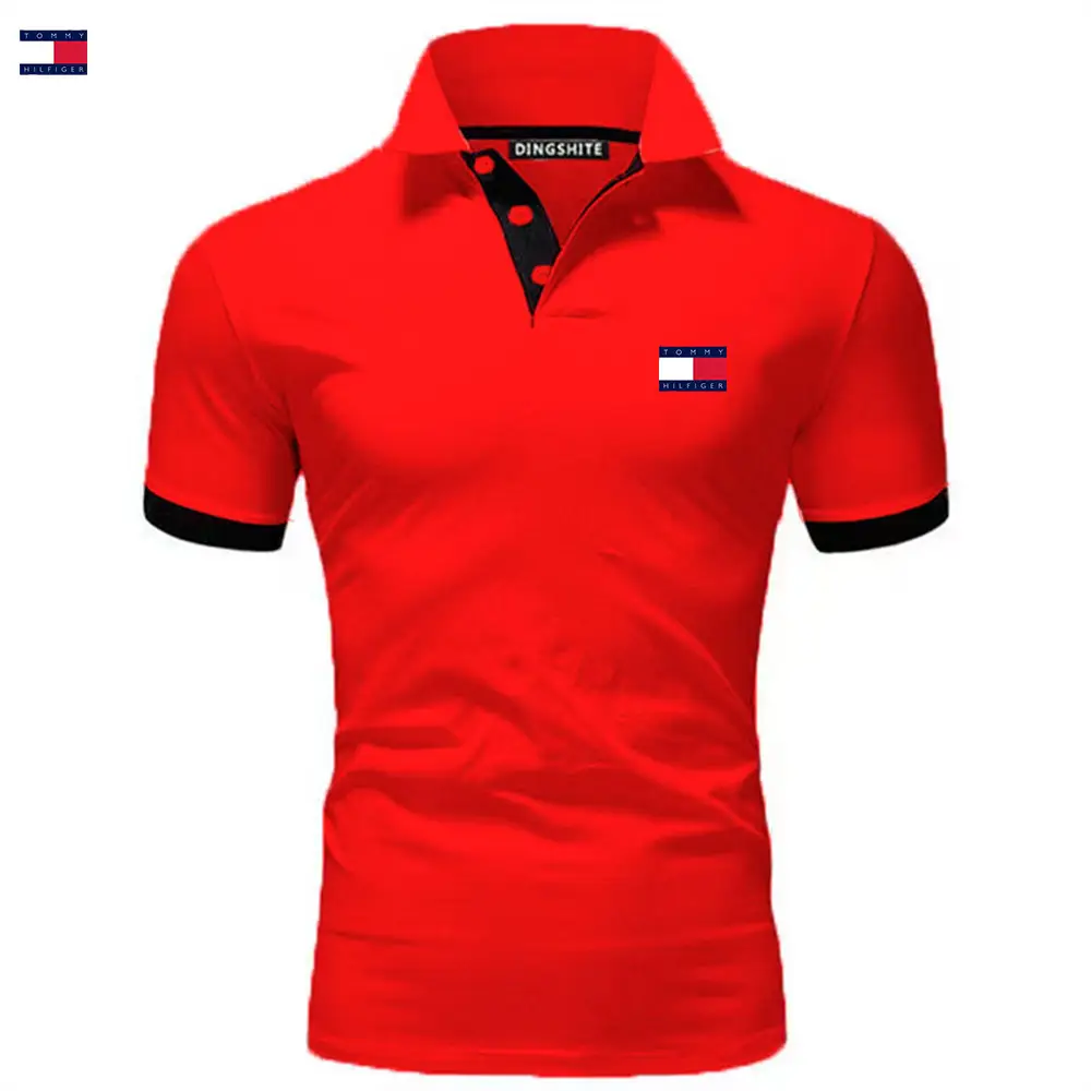 Men's Black Polo Shirt with Blue Trim & Logo - Image 7