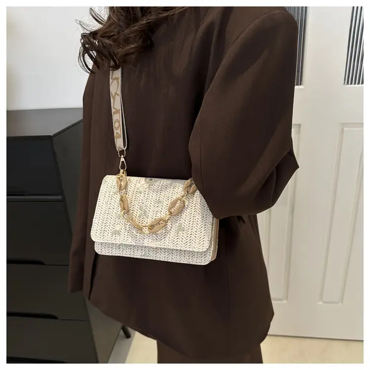Elegant Khaki Crossbody Bag with Leopard Strap for Women — feature 22