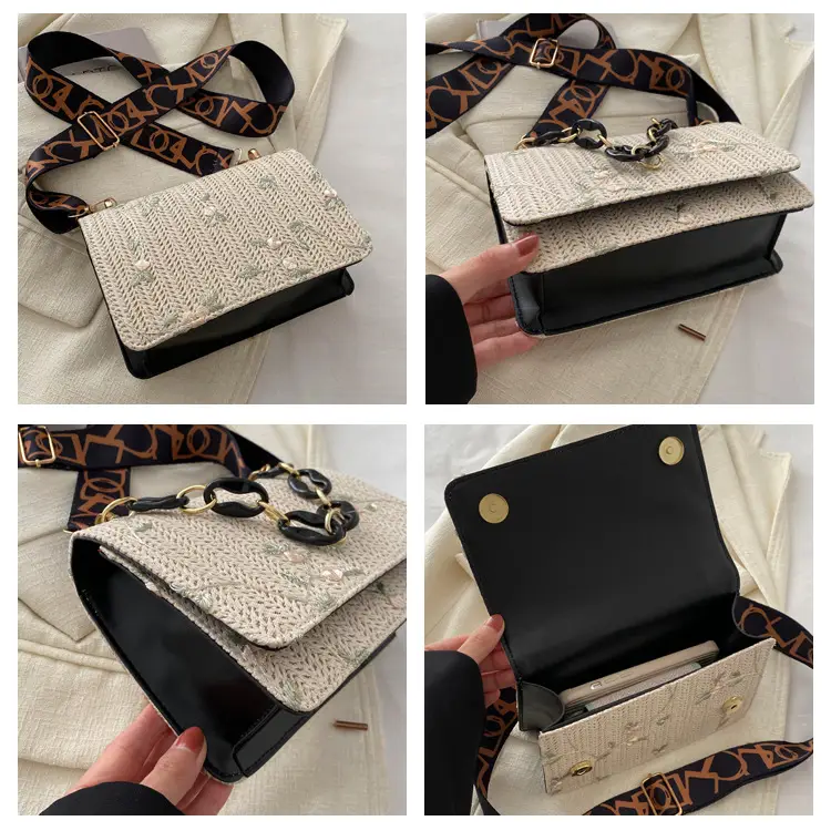 Elegant Khaki Crossbody Bag with Leopard Strap for Women — feature 7