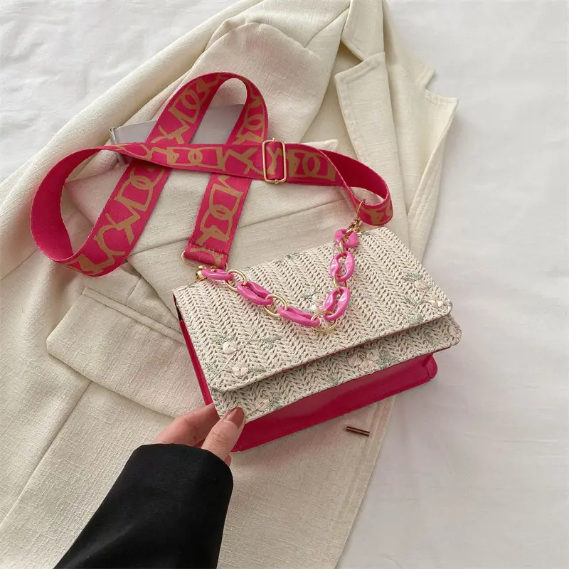 Elegant Khaki Crossbody Bag with Leopard Strap for Women - Image 4