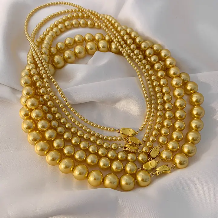 Golden Pearl Necklace for Women with Light Luxury Design — feature 21