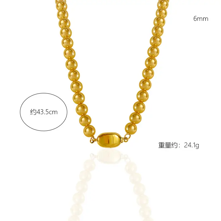 Golden Pearl Necklace for Women with Light Luxury Design — feature 37