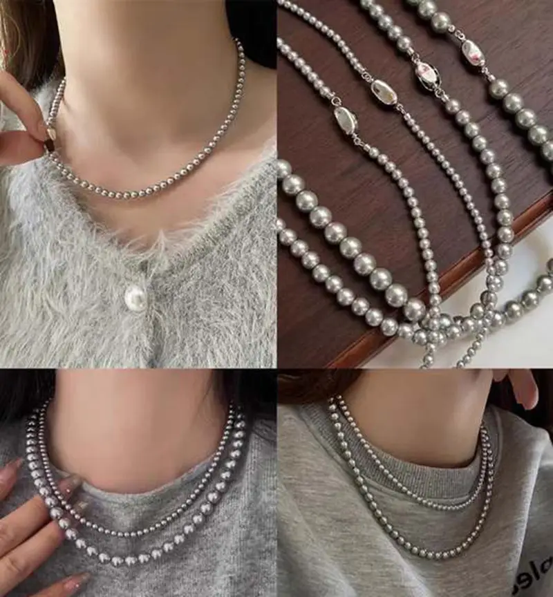 Golden Pearl Necklace for Women with Light Luxury Design — feature 7