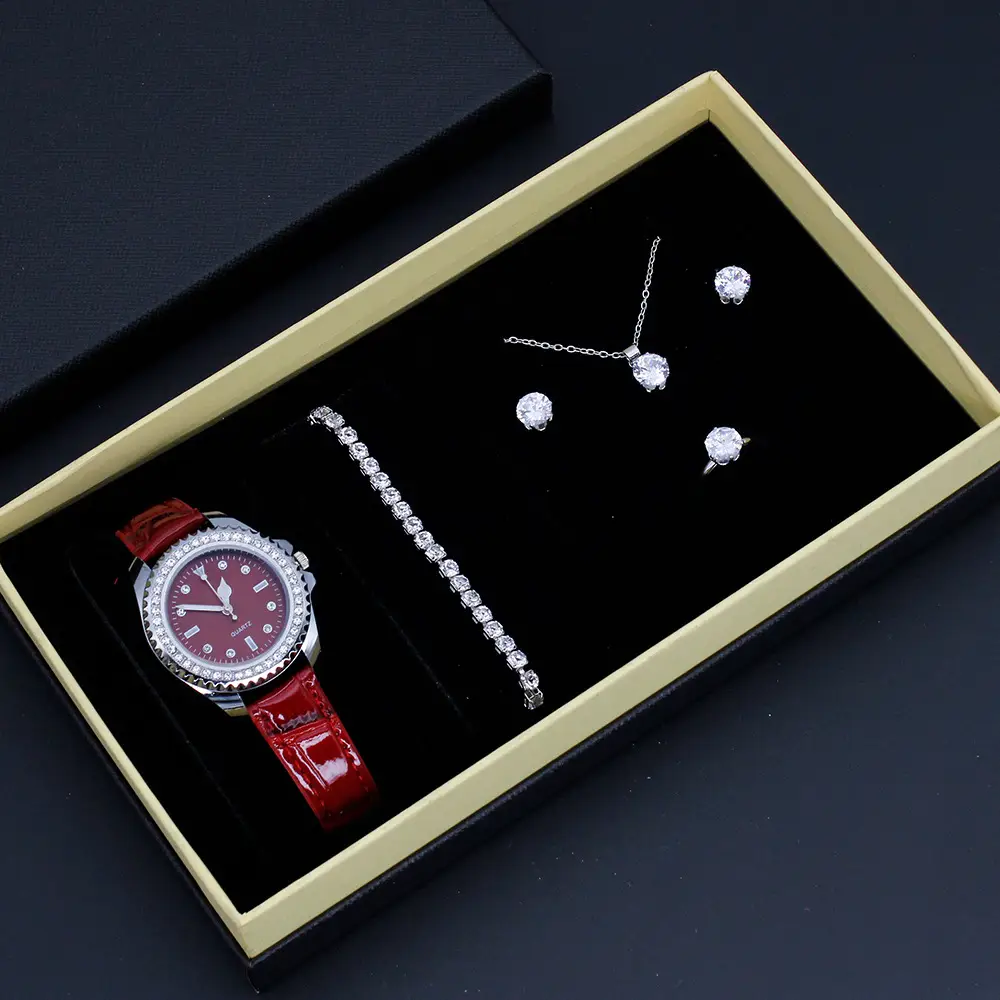 Women's 5-Piece Jewelry Box with Watch & Earrings — feature 3