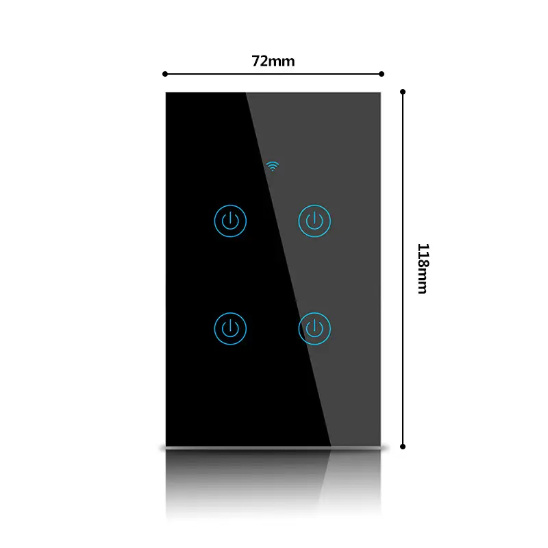 Tuya Smart Life European Standard Smart Wifi Touch Switch Alexa Voice Control Wall Switch