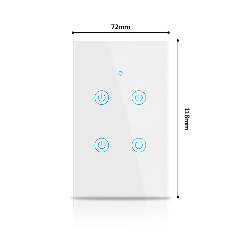 Tuya Smart Life European Standard Smart Wifi Touch Switch Alexa Voice Control Wall Switch
