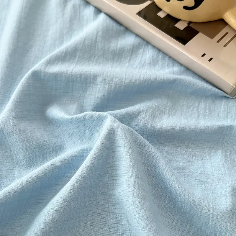 Single Bed Sheet for Summer, Class a Solid Color Washed Cotton, Suitable for Student Dormitory, Single or Double Bed, Wholesale Cotton Single Bed Sheet