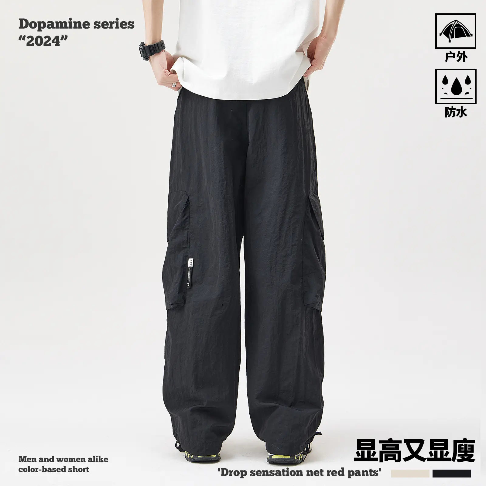 Men Waterproof Paratrooper Pants Dopamine Series 2024 Beige - Image 5