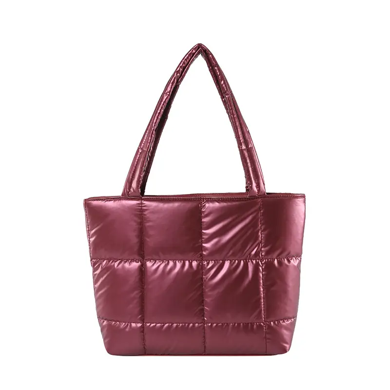 Women's Korean Style Silver Padded Shoulder Bag 2024 - Image 9